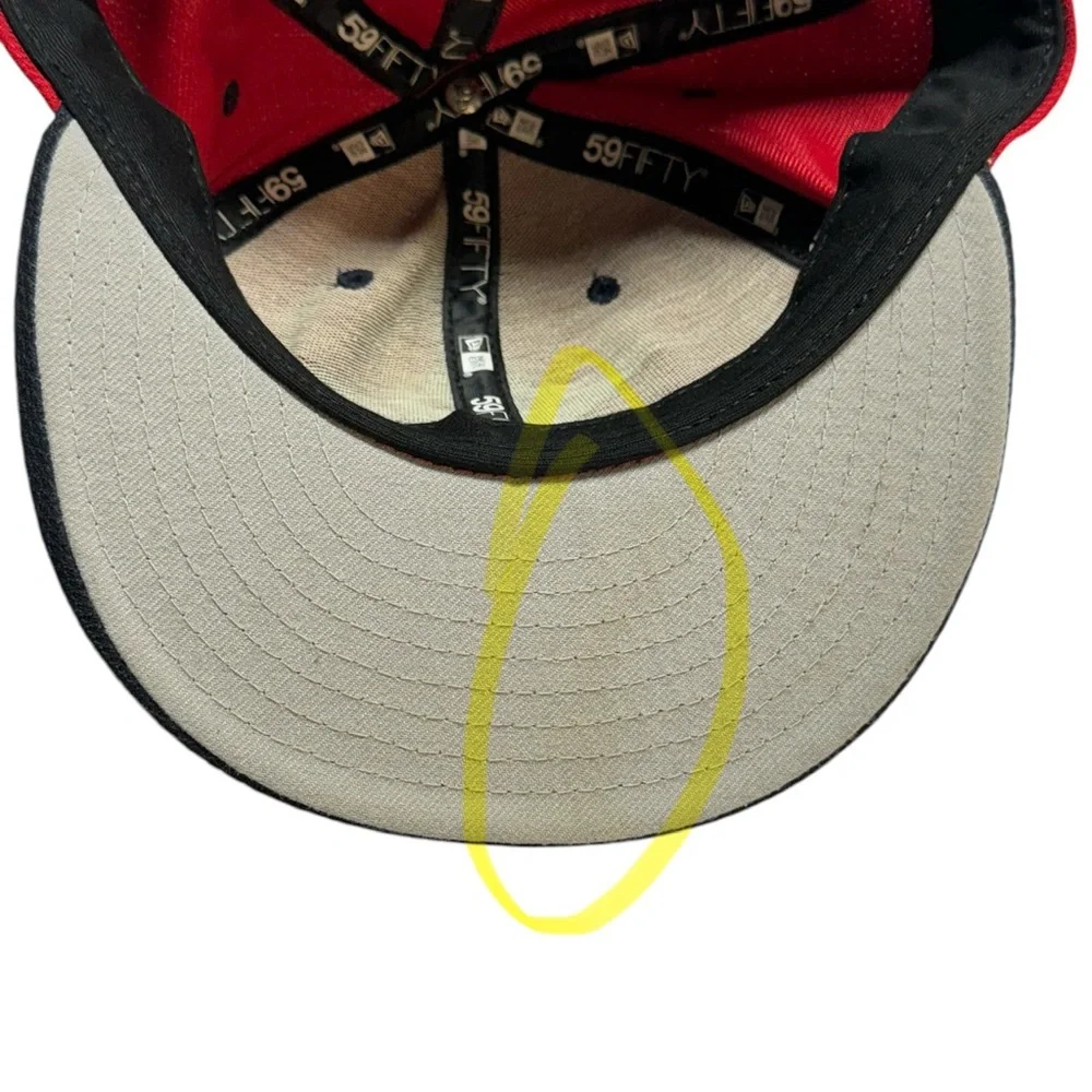 New York Yankees New Era 59fifty Hat Size 7.5 American Flag Star‎ MLB On Field
